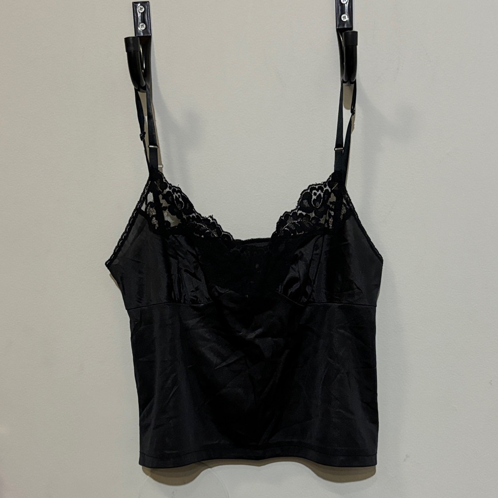 Black Lace Trim Camisole